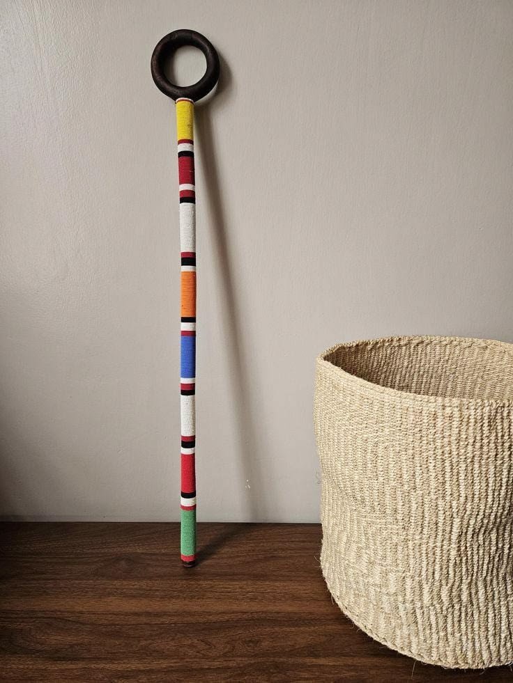 Beaded walking stick/ bakora