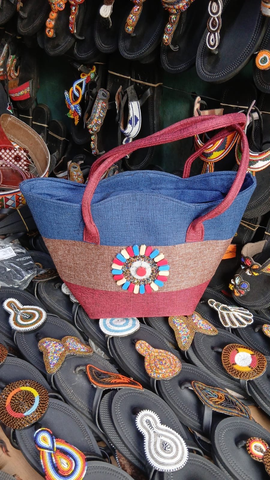 Decorated Safari handbag