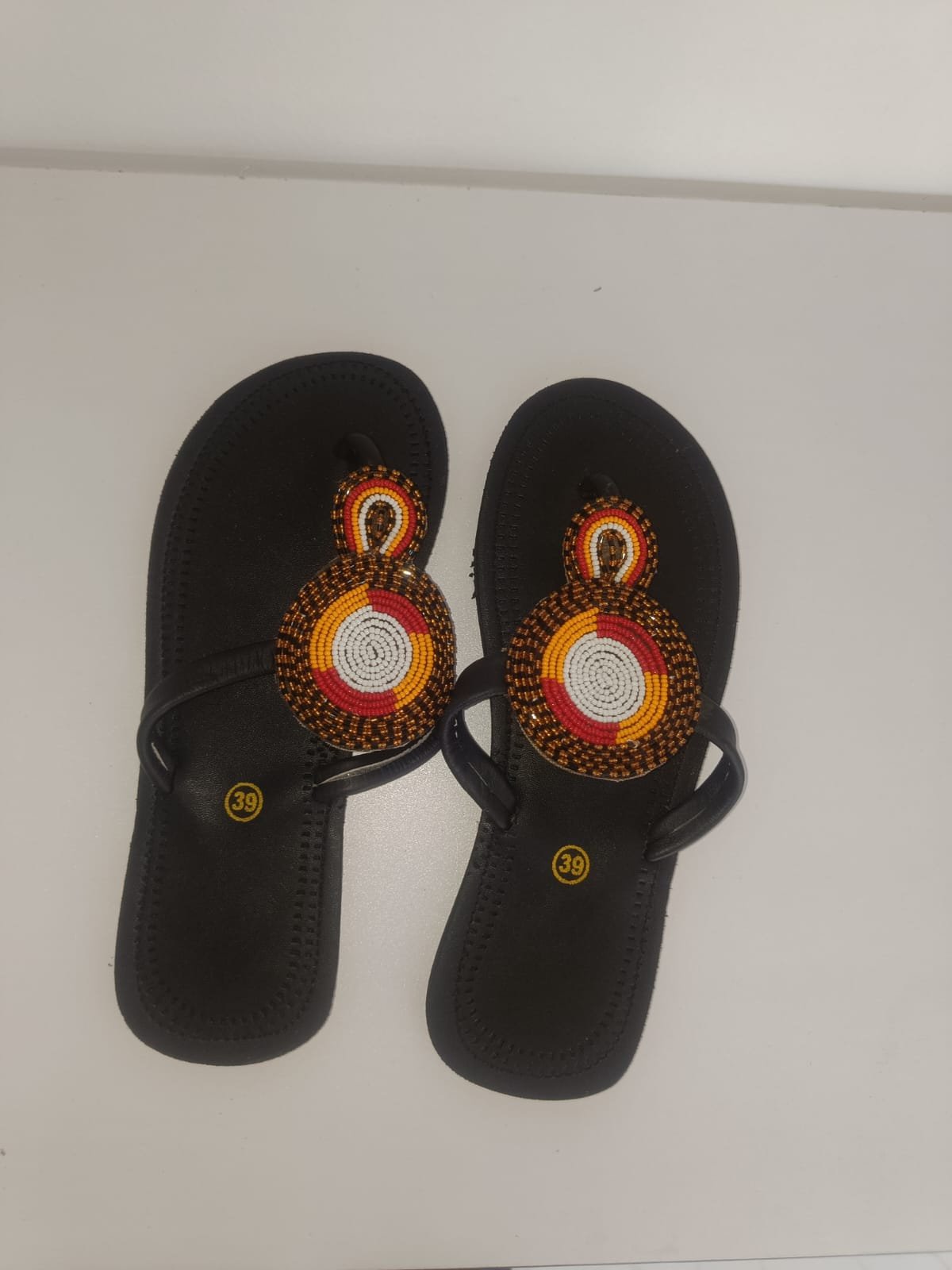Women decorated sandals